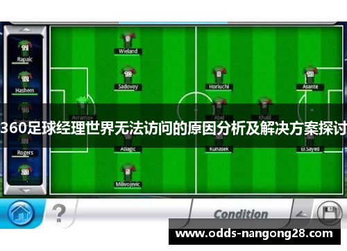 360足球经理世界无法访问的原因分析及解决方案探讨